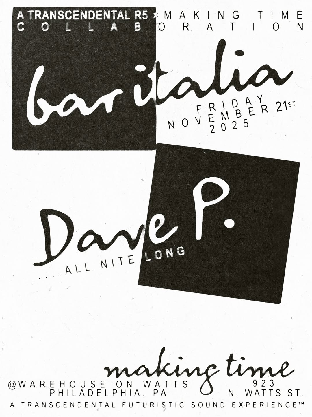 Making Time with bar italia