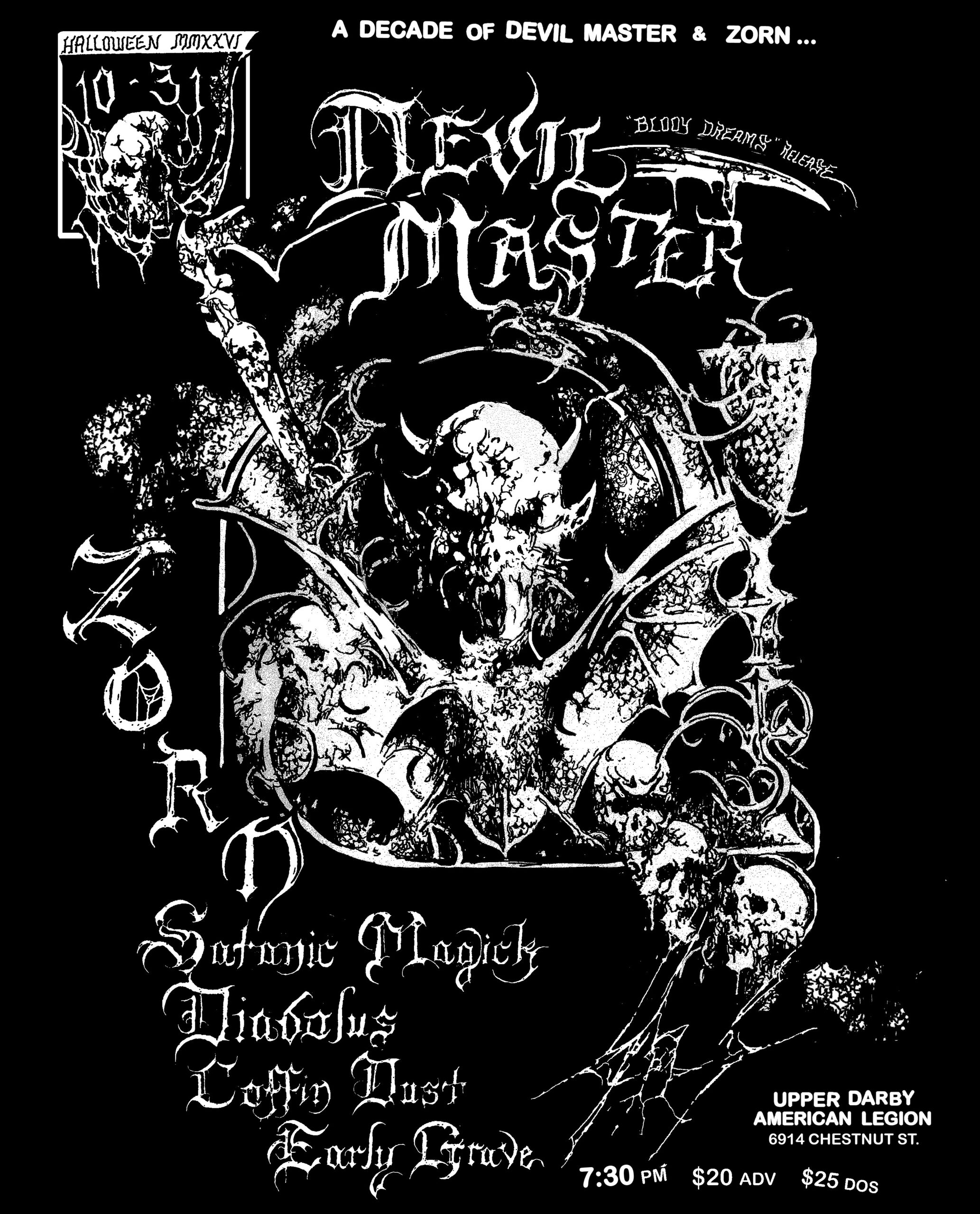 NEW VENUE! Devil Master & Zorn